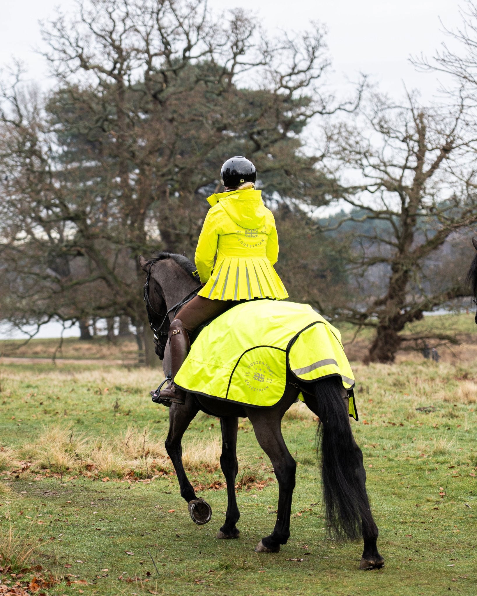 HORZEHOODS® ProPleat®️ HiVis Yellow Reflective Waterproof Coat (now in stock NEARLY SOLD OUT)