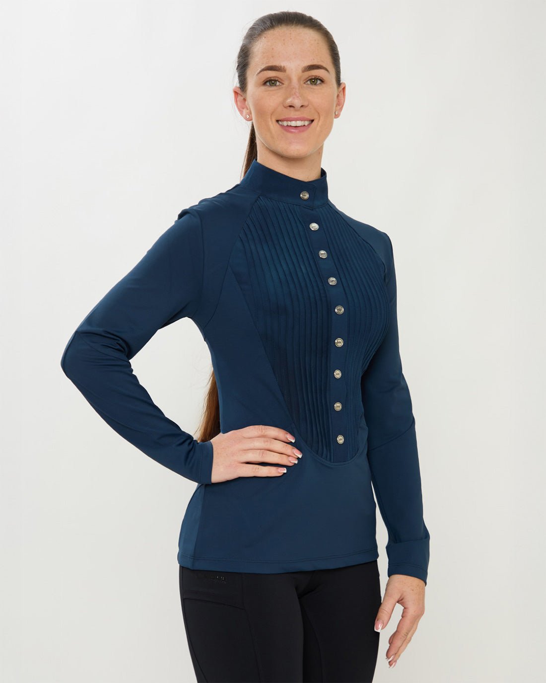 HORZEHOODS® Tabatha Confidence Fit™ Quick Release Top - Navy/Silver - Horzehoods5056725020231