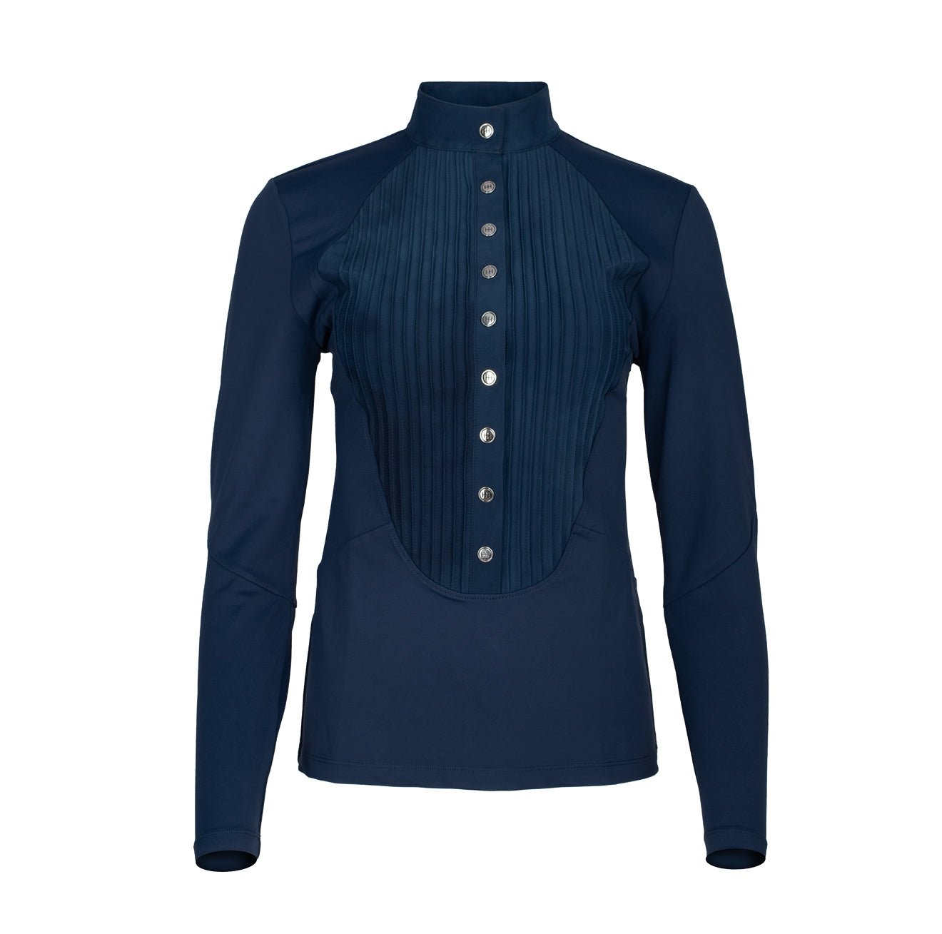 HORZEHOODS® Tabatha Navy & Silver Long Sleeve Training Shirt (Pre - Order 25/10) - Horzehoods5056725020231