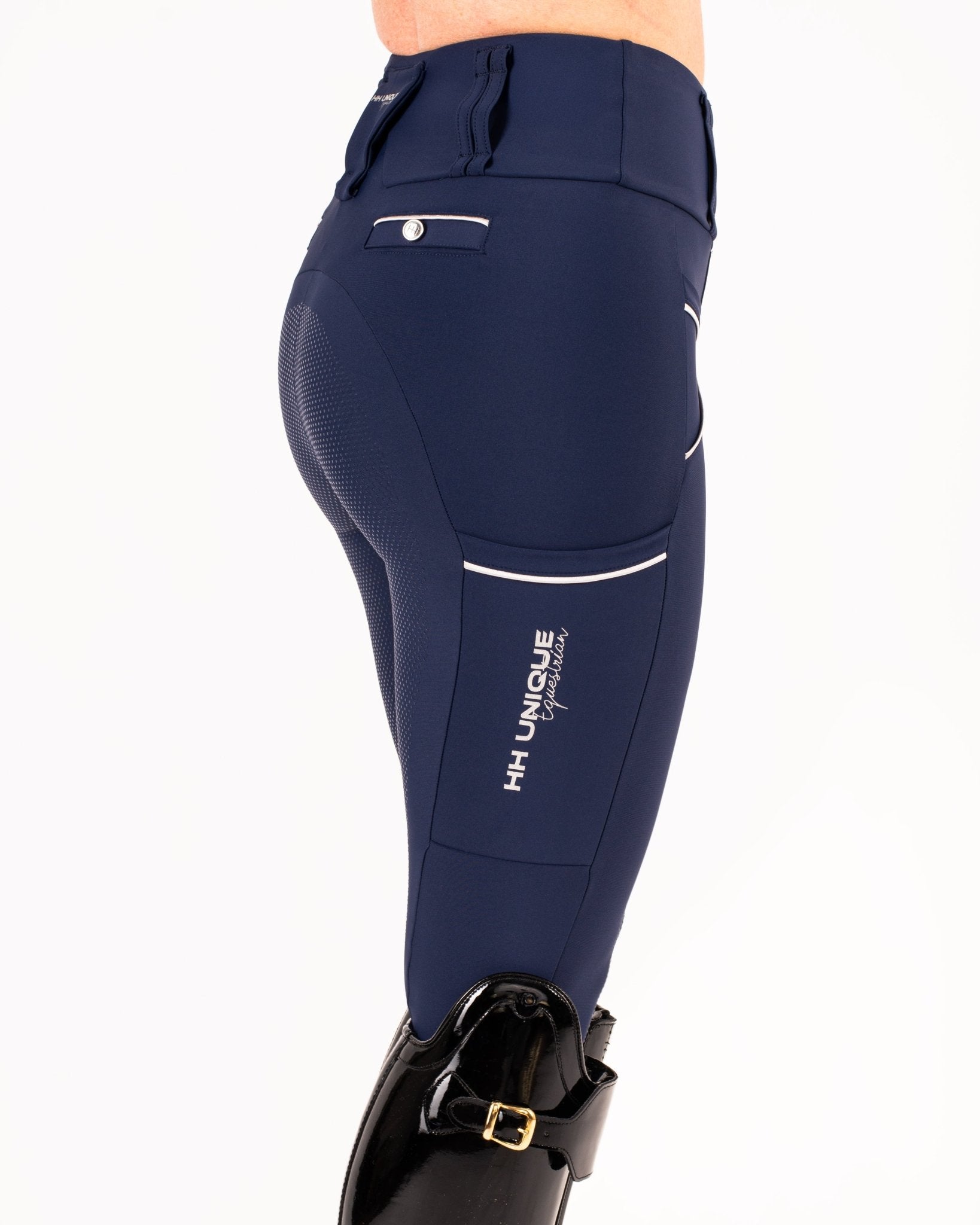 HORZEHOODS® Tabatha Navy & Silver Tech Breggings IN STOCK - Horzehoods5056725020675