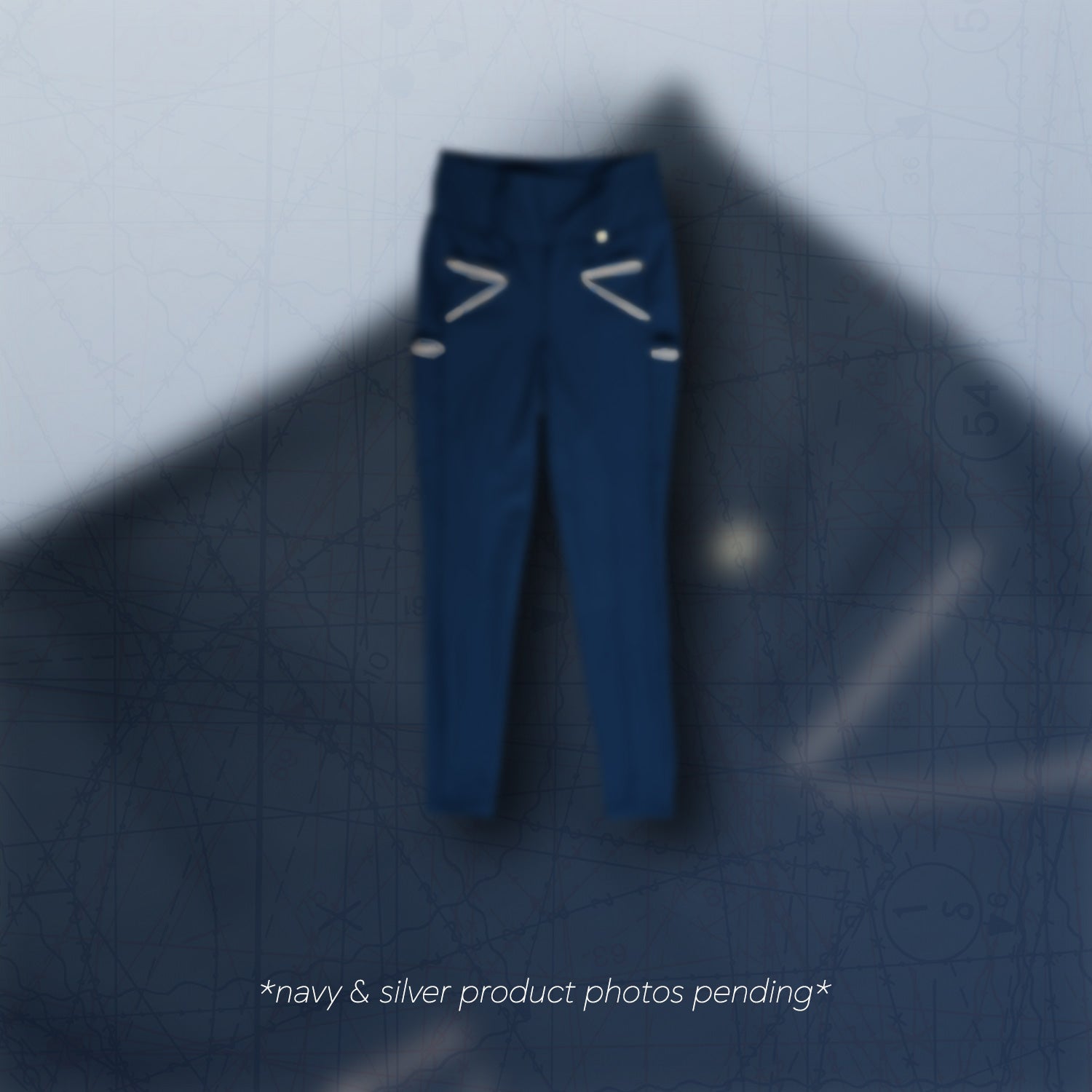 HORZEHOODS® Tabatha Navy & Silver Tech Breggings (Pre - Order 25/10) - Horzehoods5056725020675