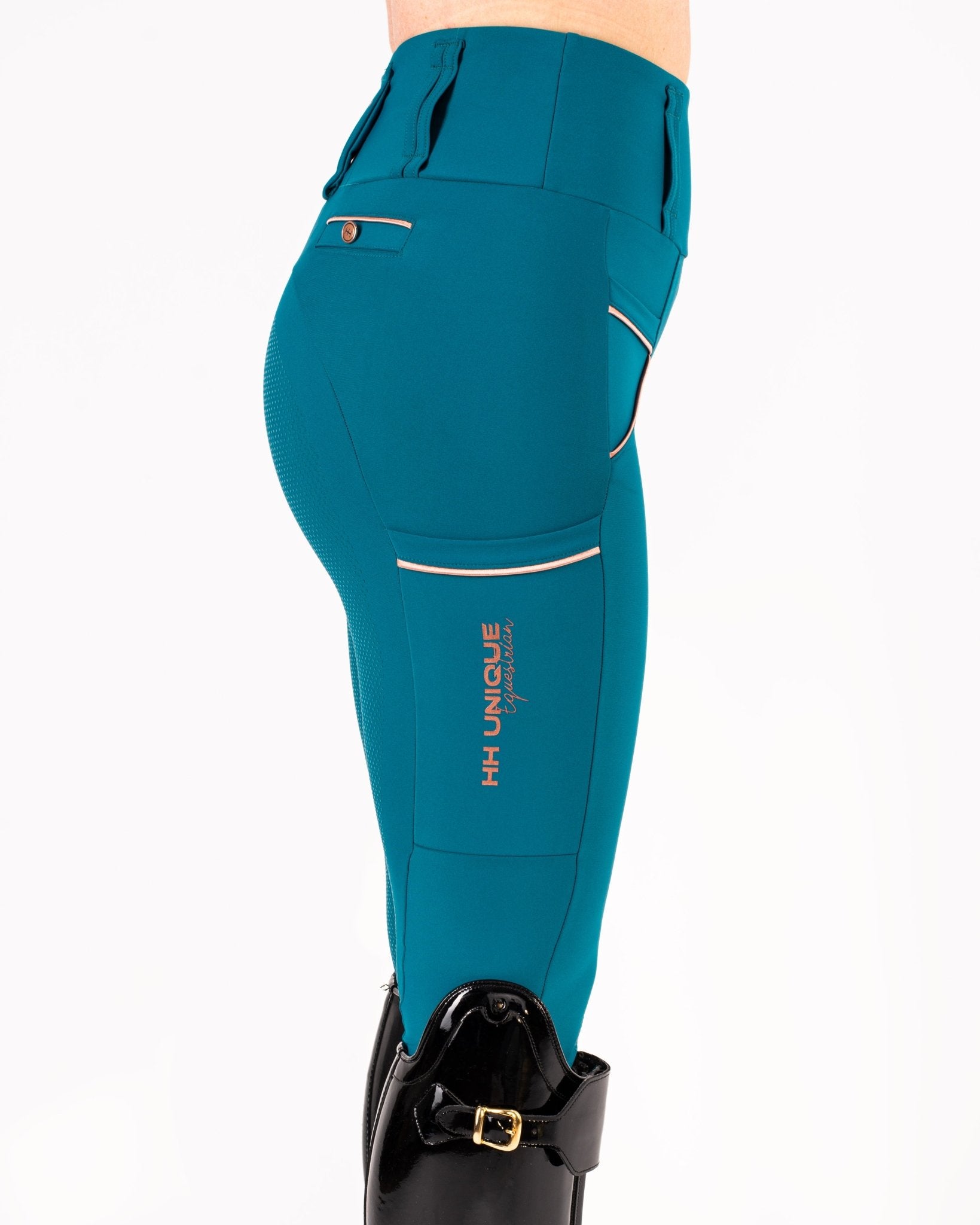 HORZEHOODS® Tabatha Teal & Rose Gold Tech Breggings (IN STOCK) - Horzehoods5056725020439