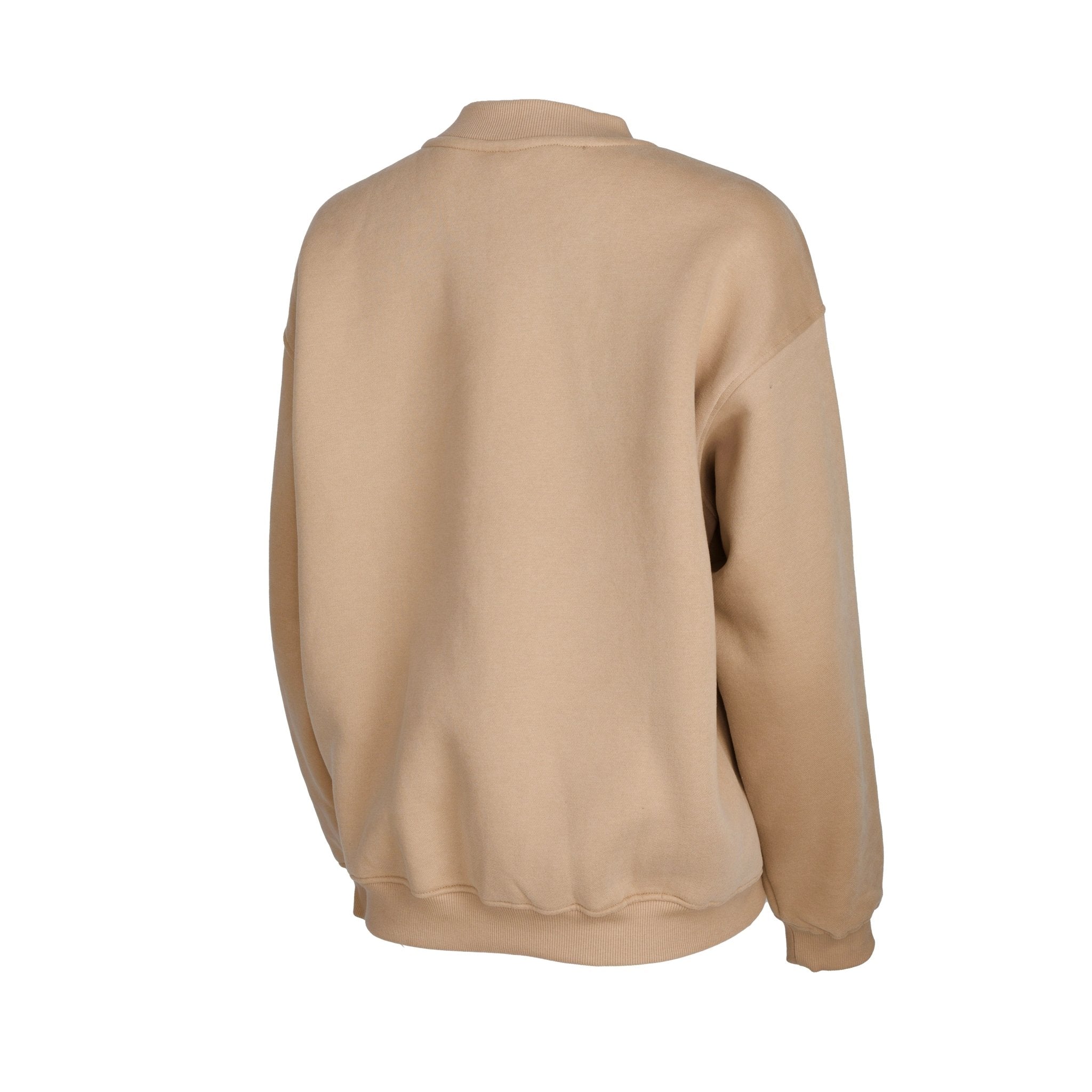 HORZEHOODS® Taupe Basicz Oversized Cotton Crew - Horzehoods5056725021122