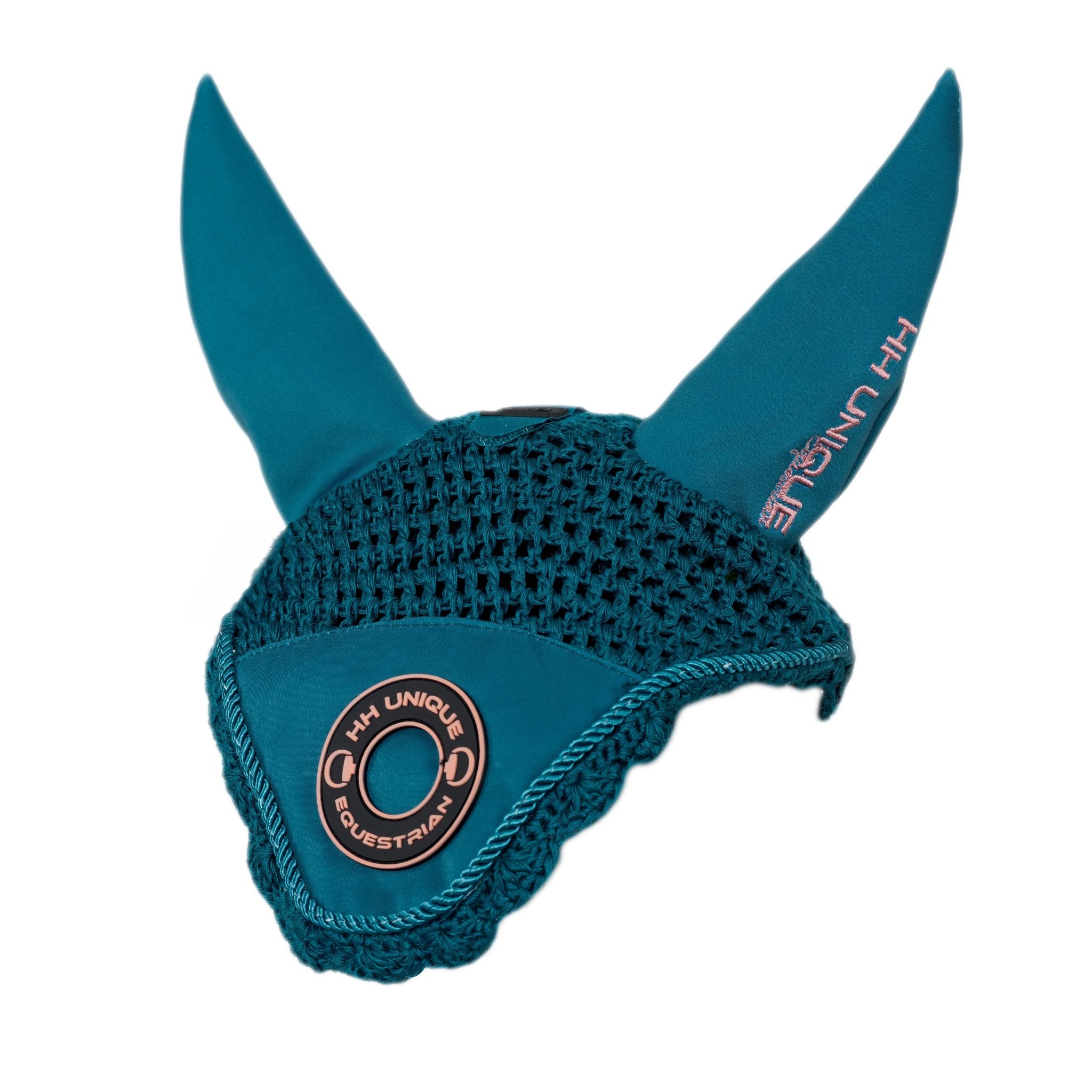 HORZEHOODS® Teal & Rose Porthole SecuraStrap™© Ears - Horzehoods5056725017385