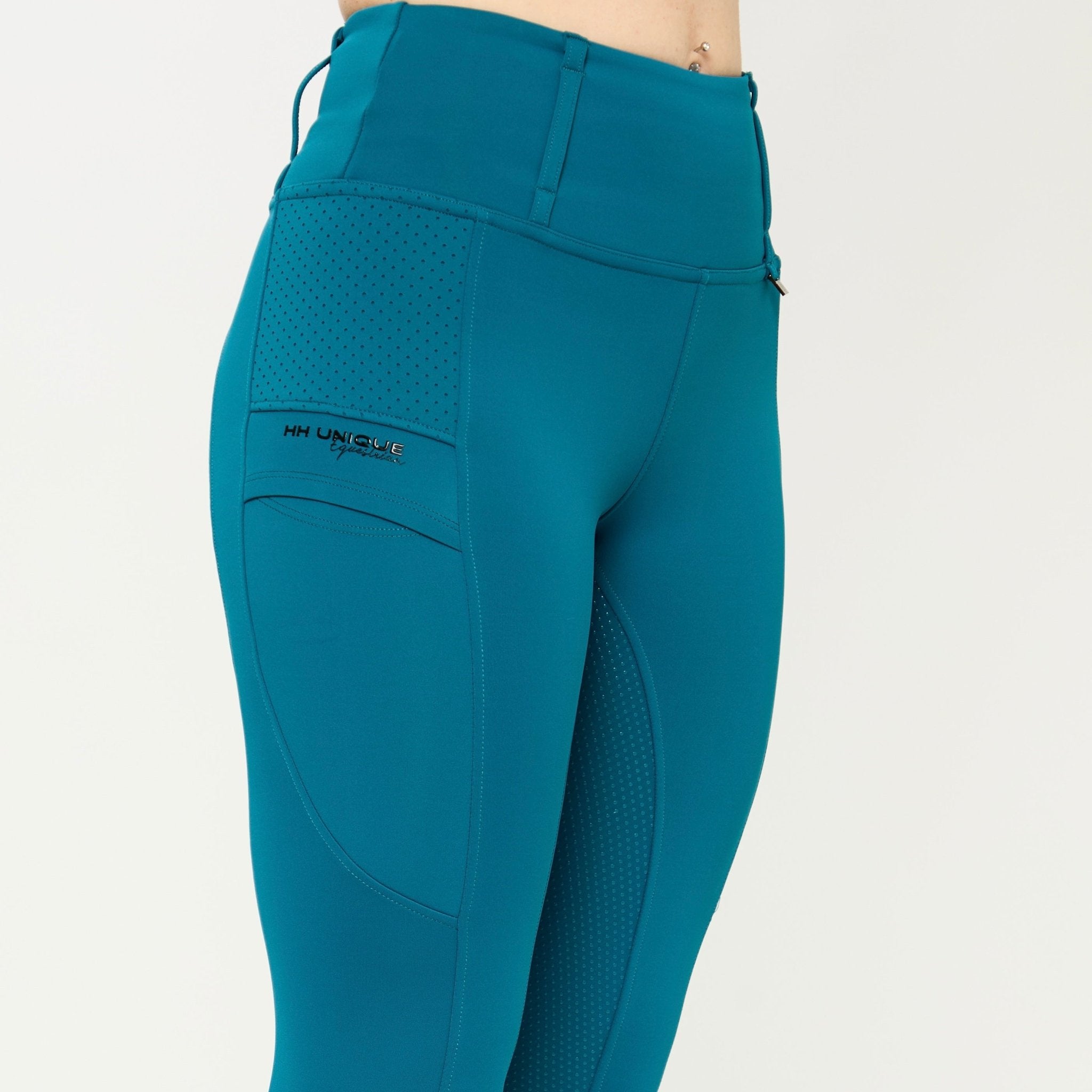 HORZEHOODS® Teal V - Seam Thermo Riding Leggings - Horzehoods5056725019013