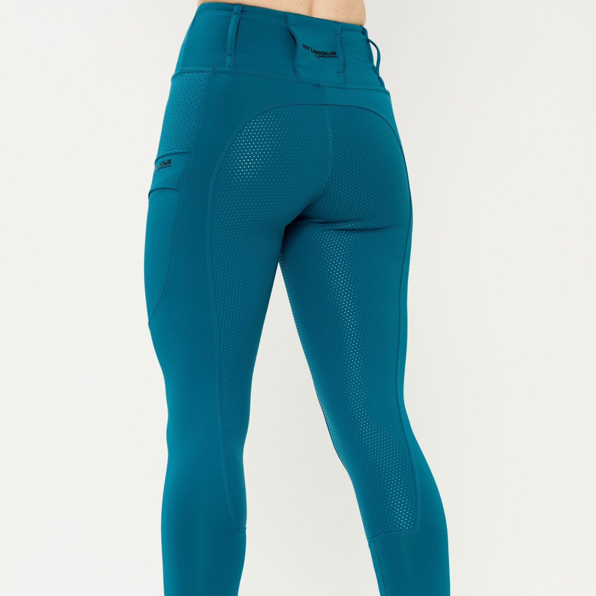 HORZEHOODS® Teal V - Seam Thermo Riding Leggings - Horzehoods5056725019013