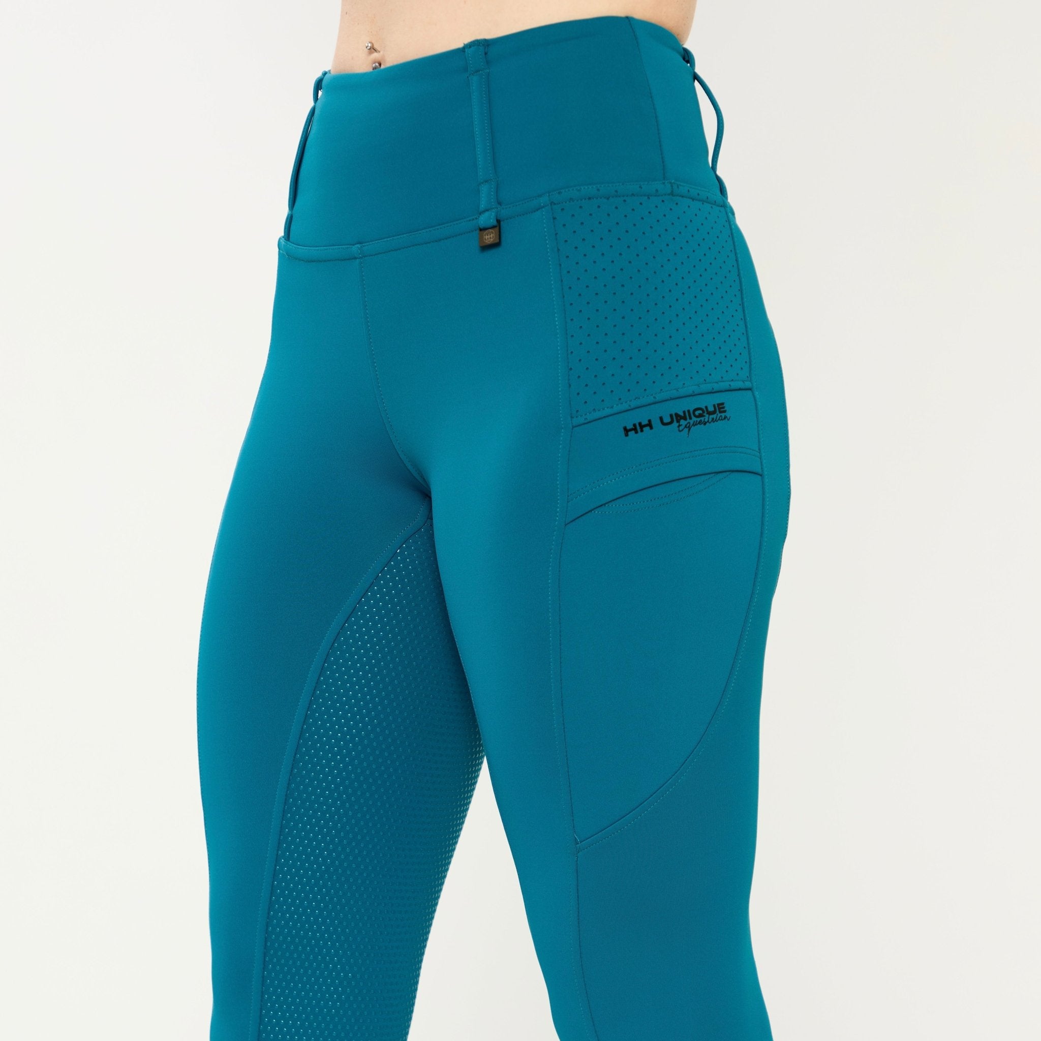 HORZEHOODS® Teal V - Seam Thermo Riding Leggings - Horzehoods5056725019013
