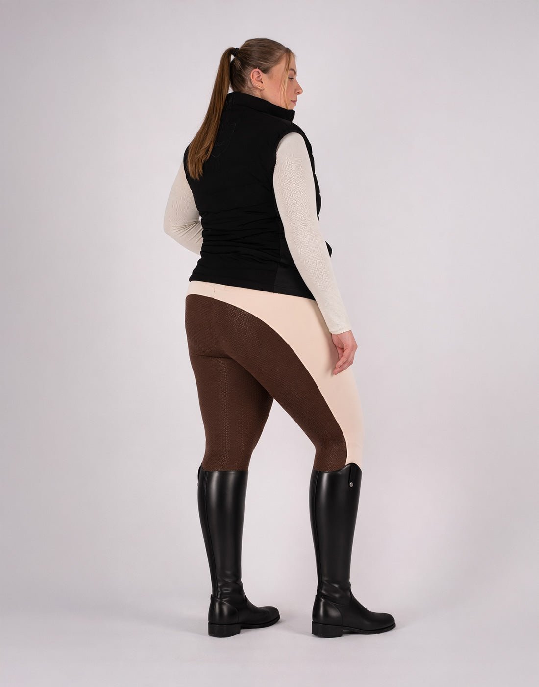 HORZEHOODS® Vanilla Brown Competition Leggings - Horzehoods5056725002367