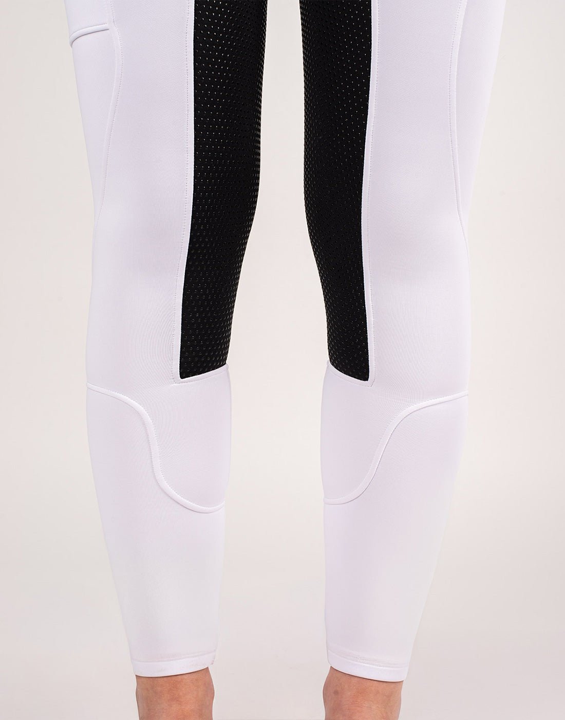 HORZEHOODS® White & Black Seat Competition Leggings | Riding Tights - Horzehoods5056725001599