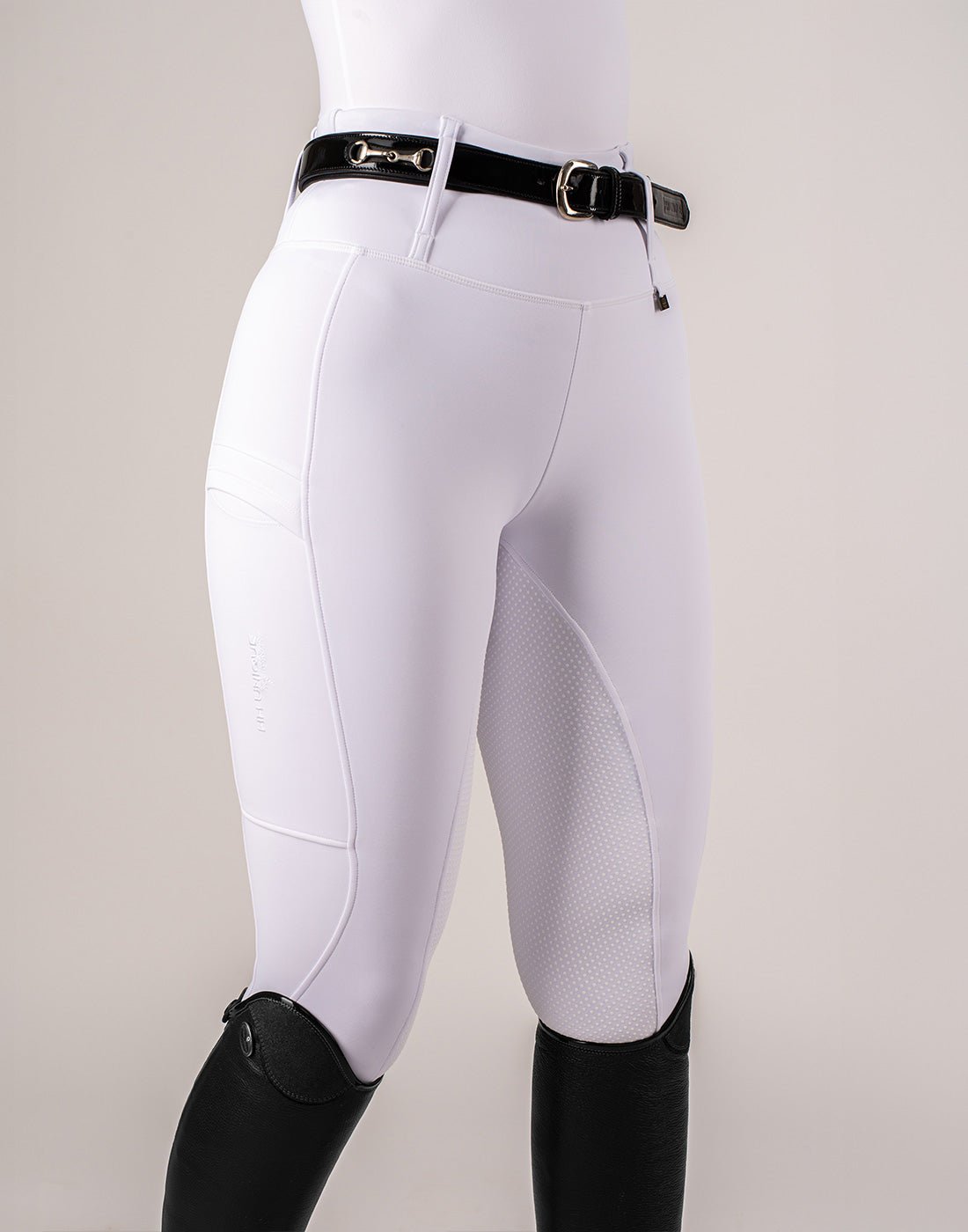 HORZEHOODS® White Competition Leggings ContraFlex - Horzehoods5060521428245