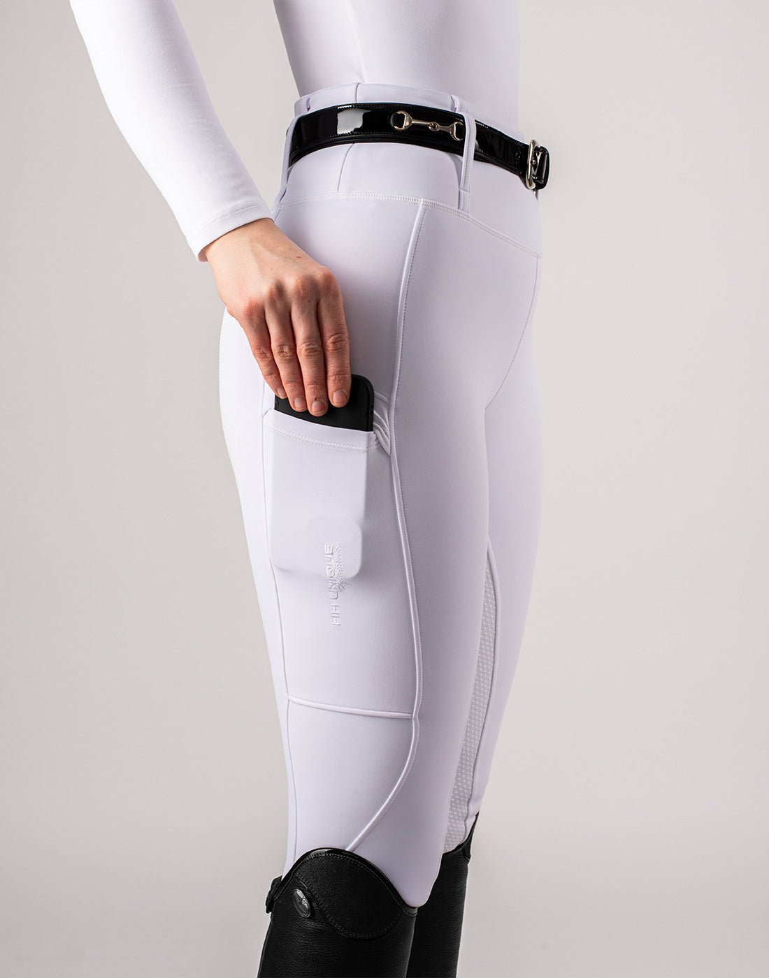 HORZEHOODS® White Competition Leggings ContraFlex - Horzehoods5060521428245