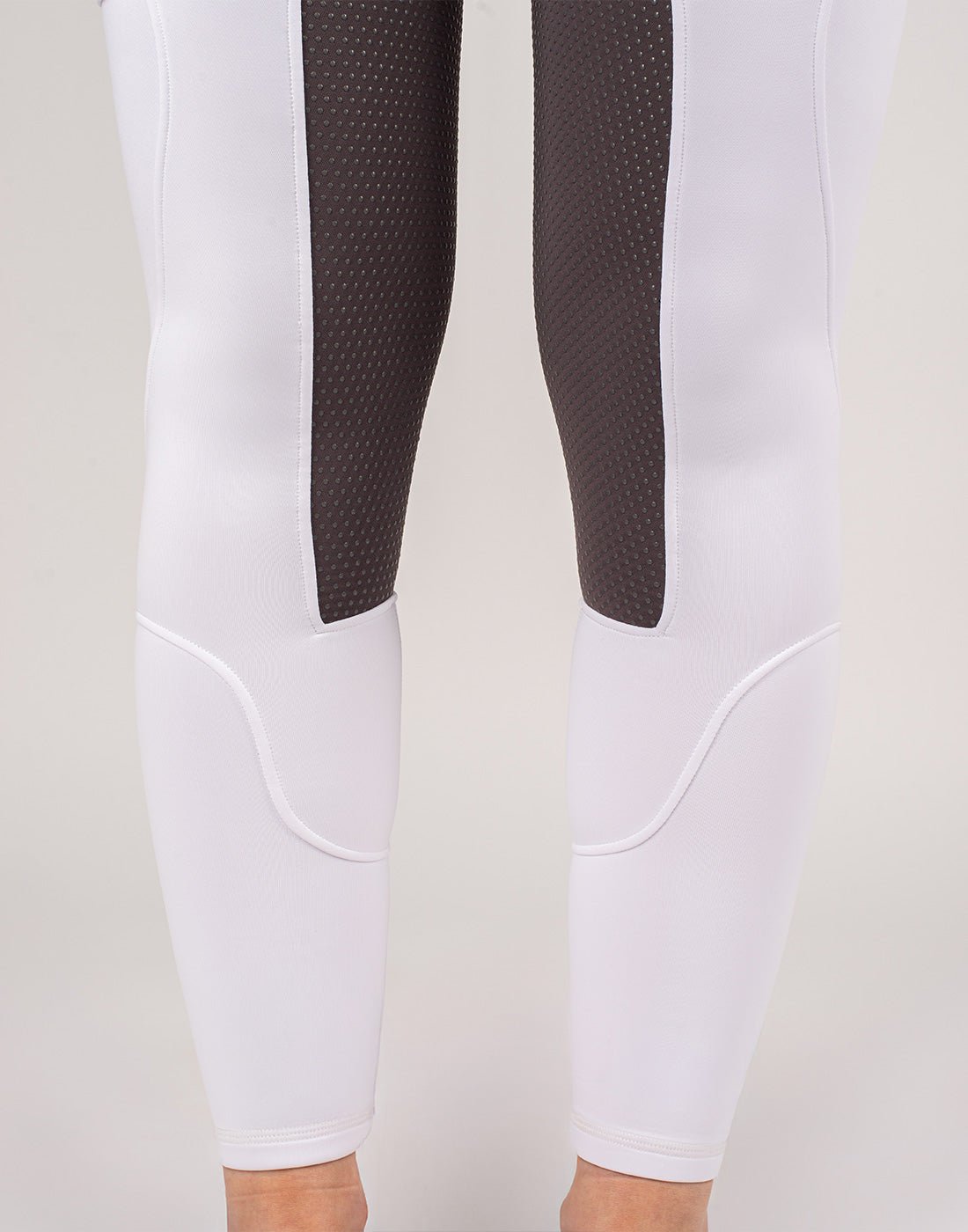 HORZEHOODS® White Grey Competition Leggings - Horzehoods5060521420294