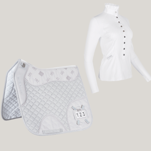 HORZEHOODS® White Grey Dressage Competition Gift Set (Bundle & Save) - Horzehoods