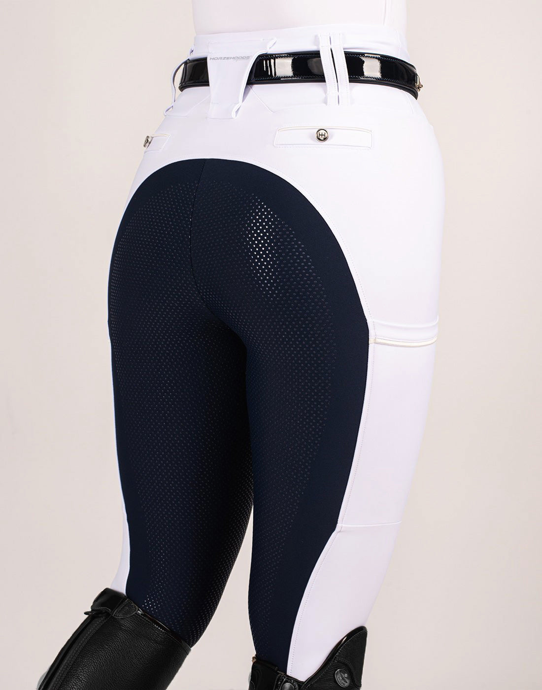 HORZEHOODS® Tabatha White & Navy Competition Breggings