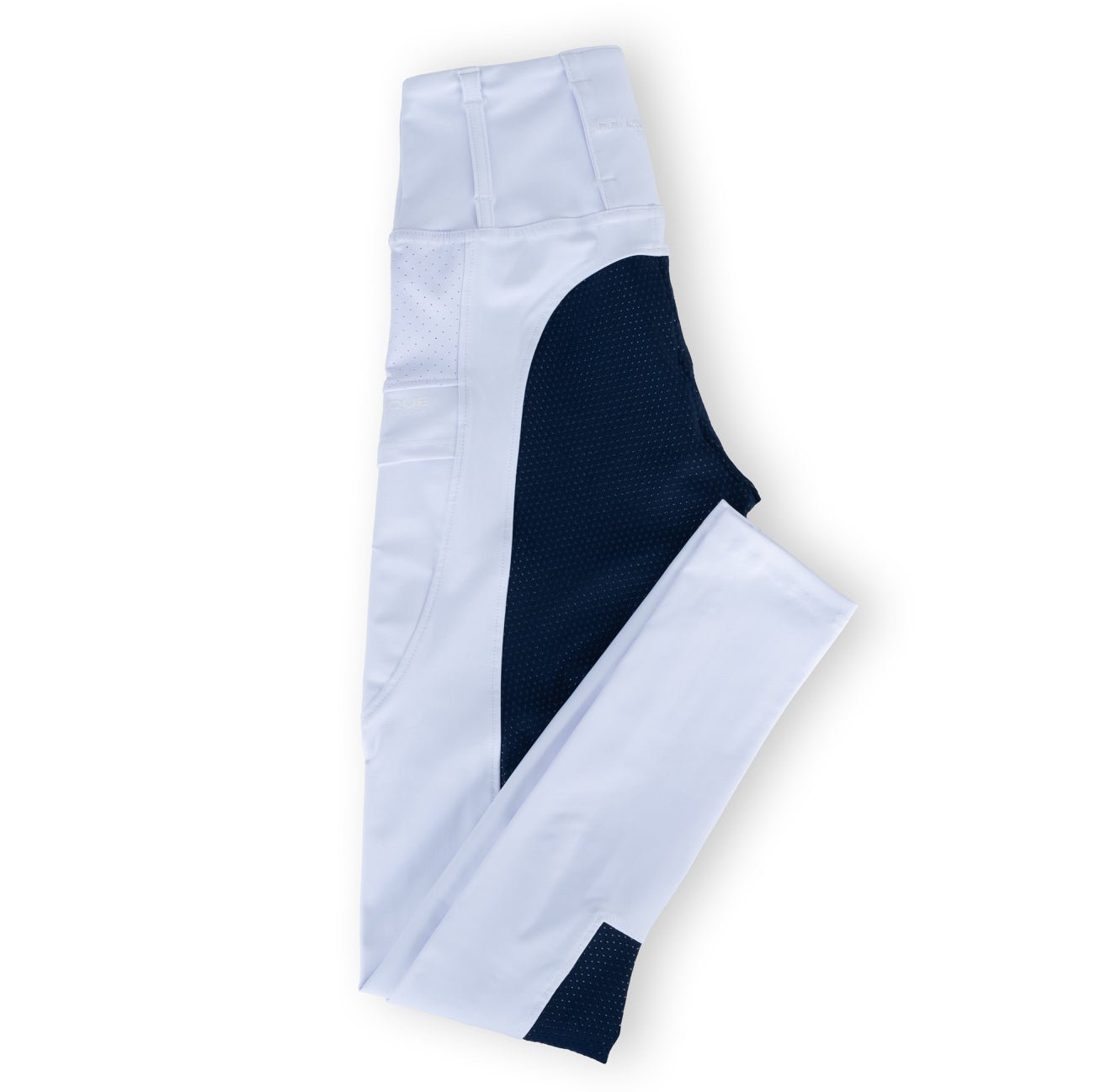 HORZEHOODS® White Navy Seat V - Seam Air2 Competition Leggings - Horzehoods5056725017897