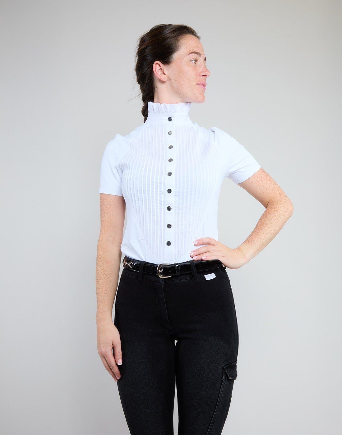 HORZEHOODS® White Short Sleeve Tudor Shirt