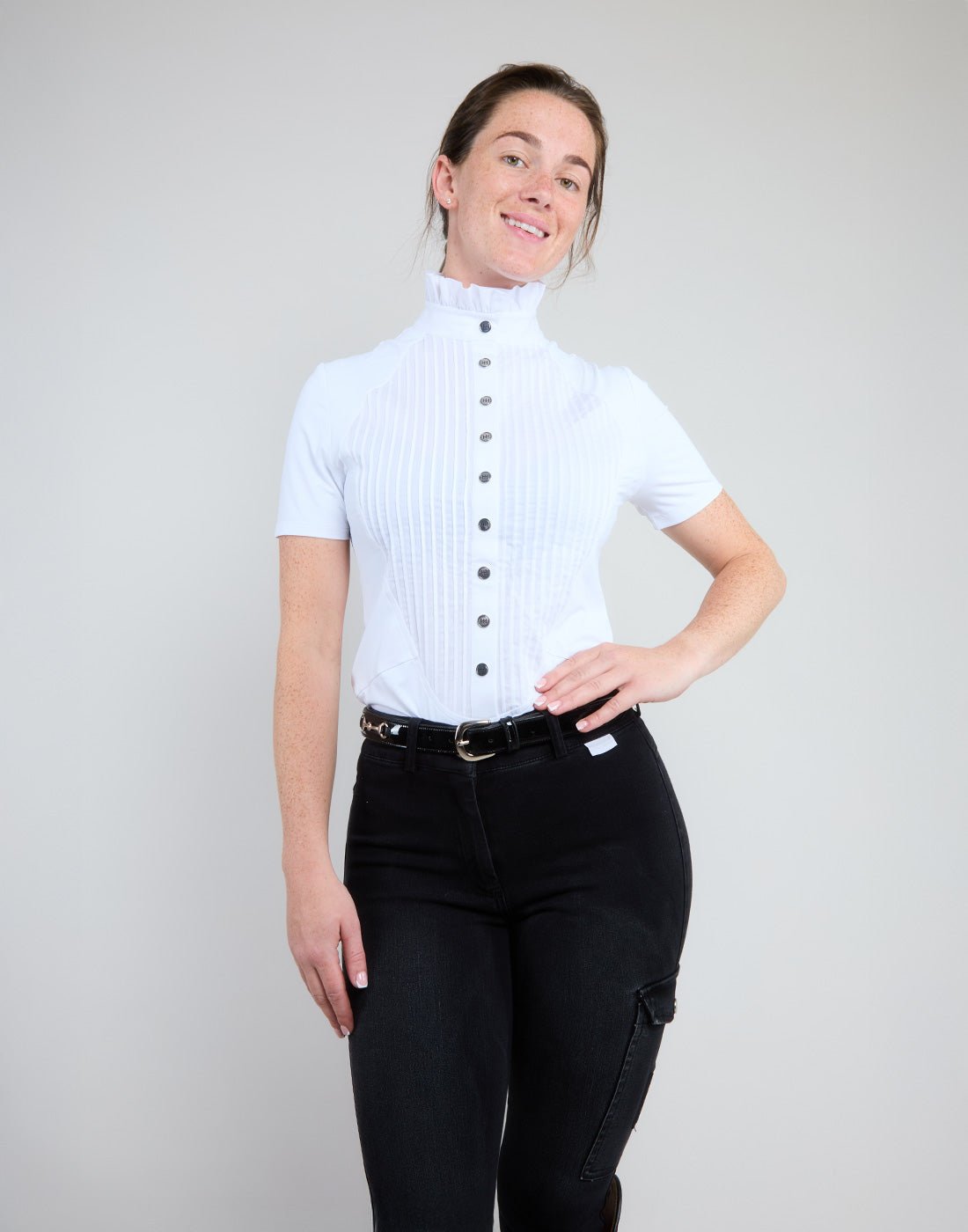 HORZEHOODS® White Short Sleeve Tudor Shirt - Horzehoods5056725005511