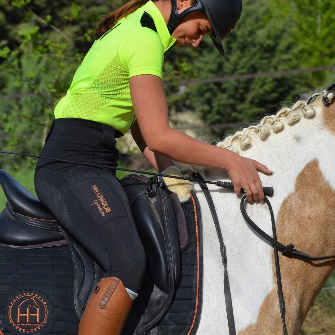 HORZEHOODS Yellow HiVis Reflective Mesh Equestrian Top - Horzehoods5056725016678
