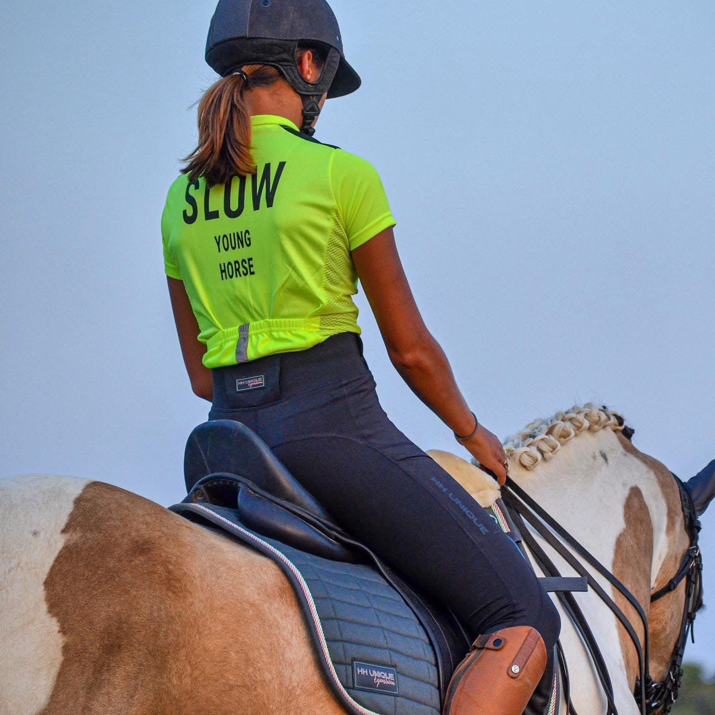 HORZEHOODS Yellow HiVis Reflective Mesh Equestrian Top - Horzehoods5056725016678