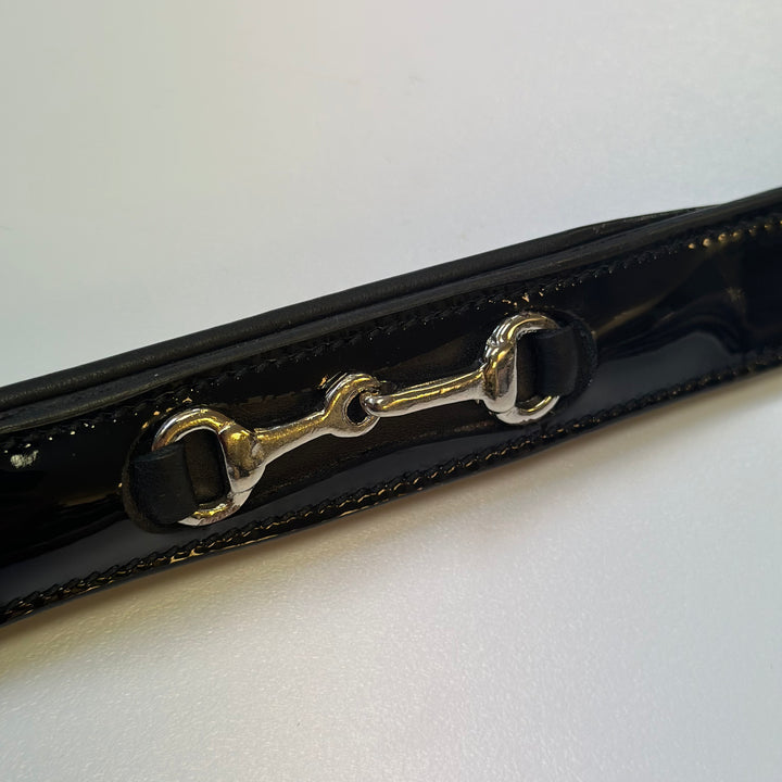 HORZEHOODS® Black (Patent) Leather Luxury Snaffle Belt