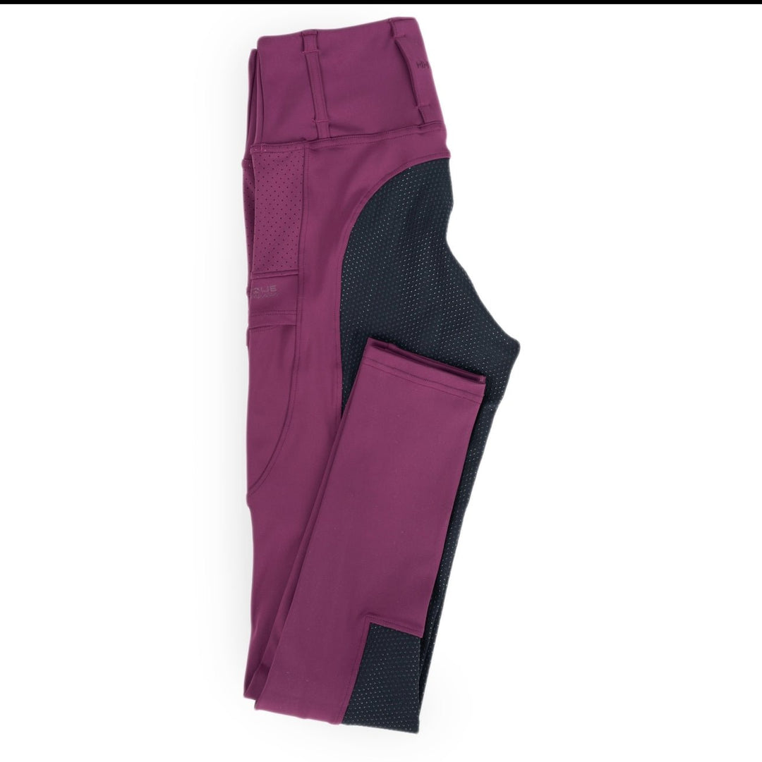 Mulberry & Black Seat V - Seam Air2 Riding Leggings - Breathable Equestrian Tights - Horzehoods5056725016357