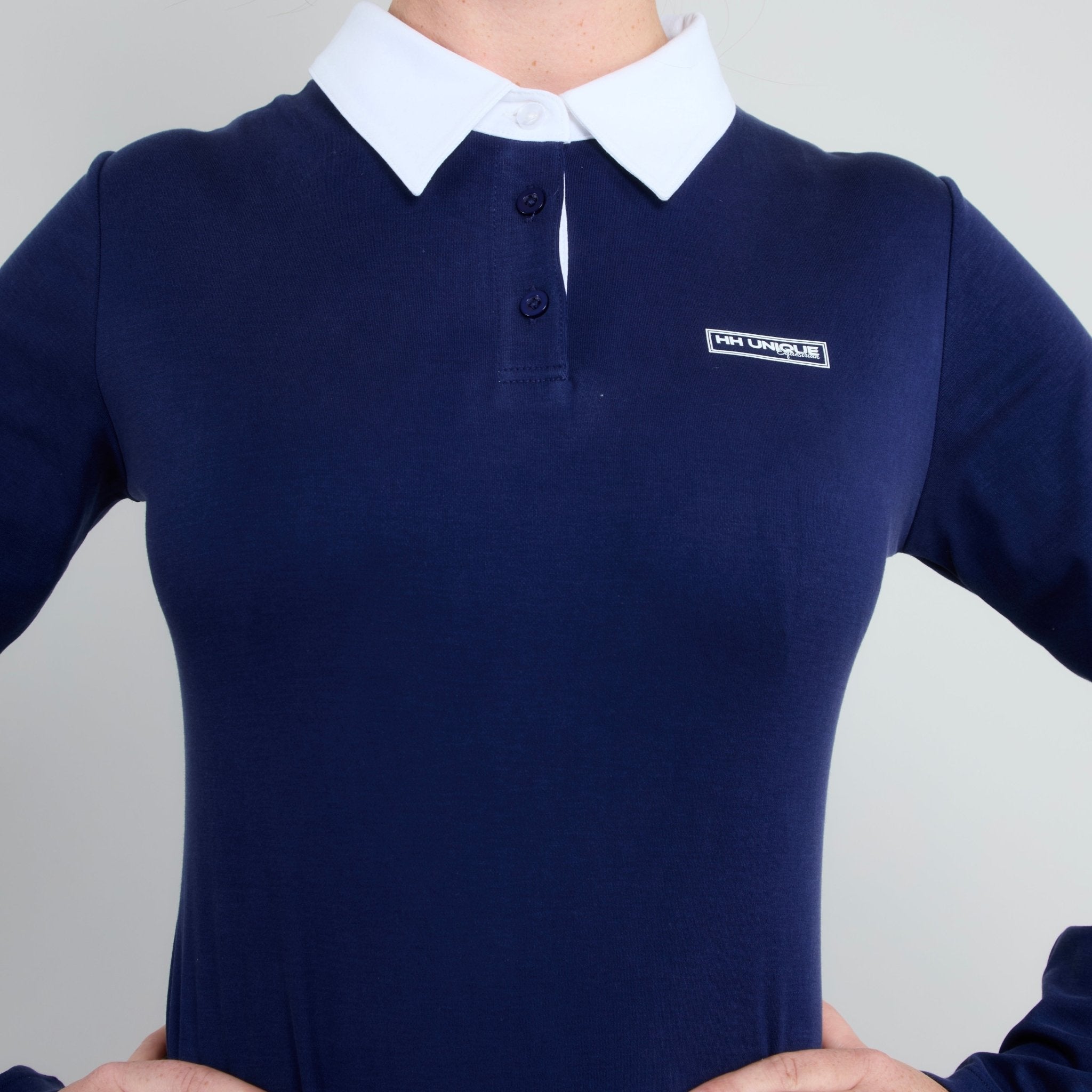 Navy 4Seasons Rugby Shirt - Horzehoods5056725004569