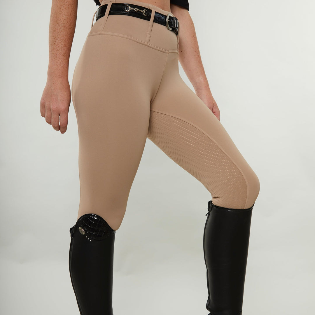 Oatmeal Beige Competition Leggings - Horzehoods5056725006471