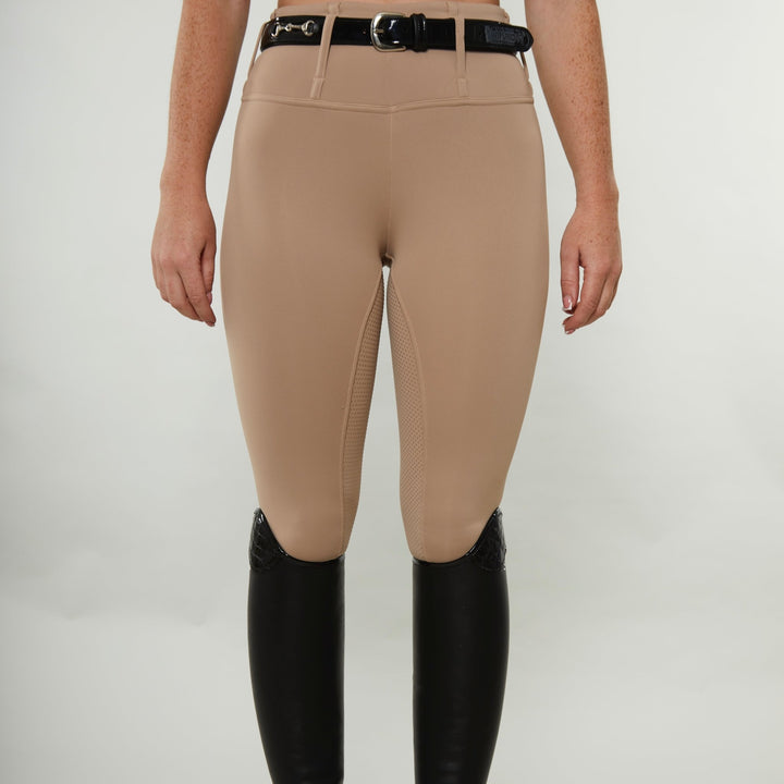 Oatmeal Beige Competition Leggings - Horzehoods5056725006471