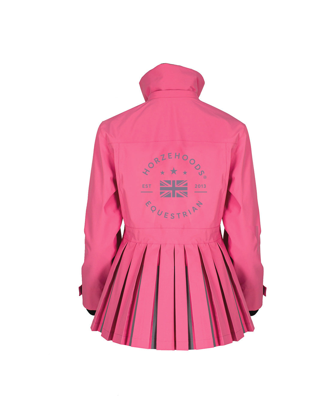 HORZEHOODS® ProPleat® Pink Reflective Waterproof Coat (In Stock NEARLY SOLD OUT)