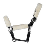 Pony Black & Cream Luxury Headcollar - Horzehoods