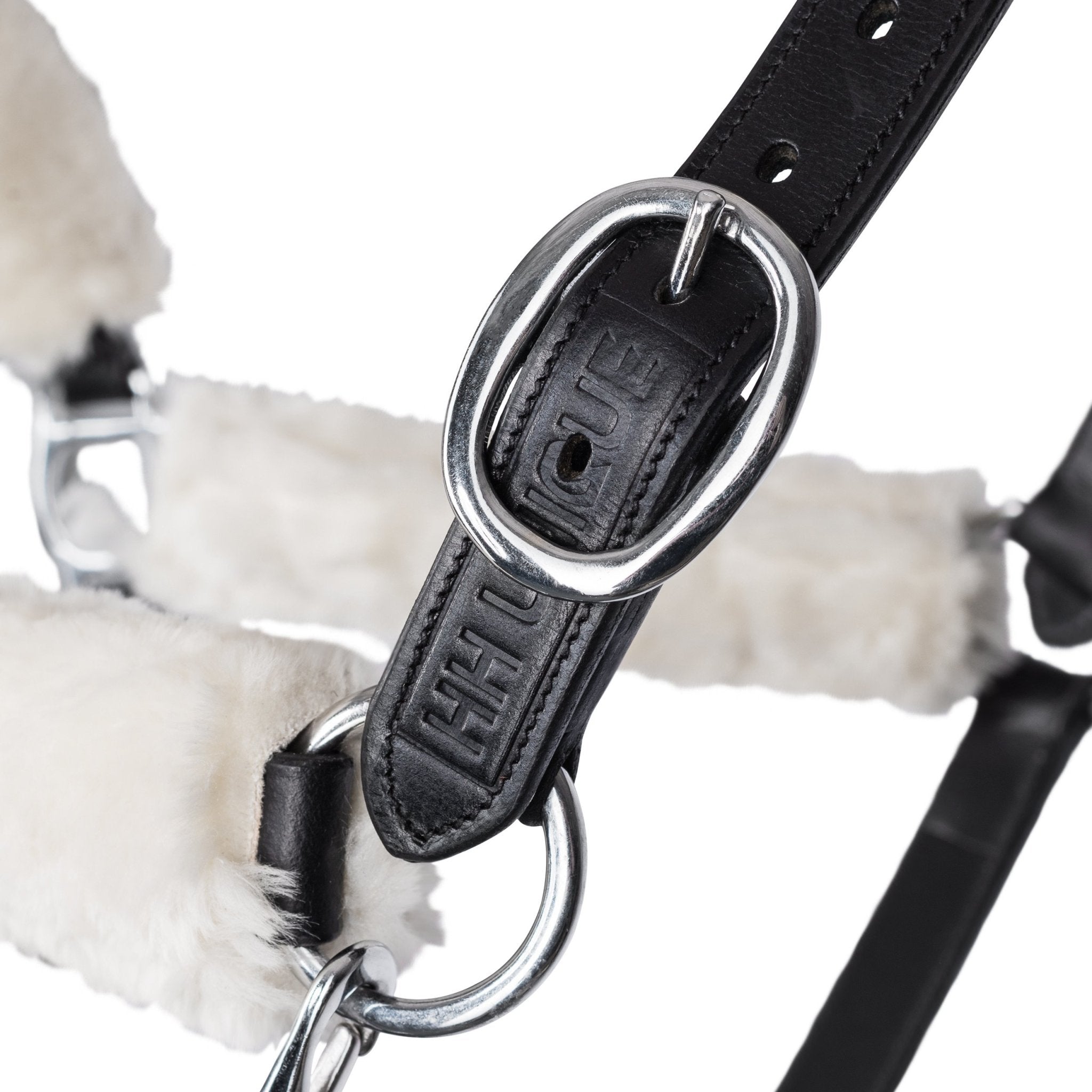 Pony Black & Cream Luxury Headcollar - Horzehoods