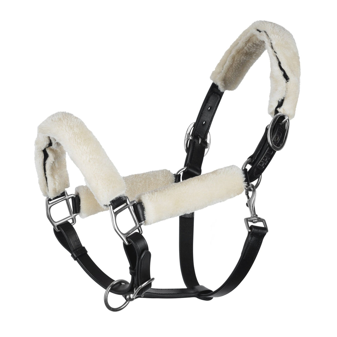 Pony Black & Cream Luxury Headcollar - Horzehoods