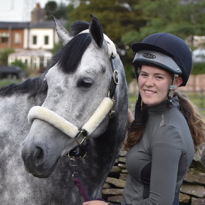 Pony Black & Cream Luxury Headcollar - Horzehoods