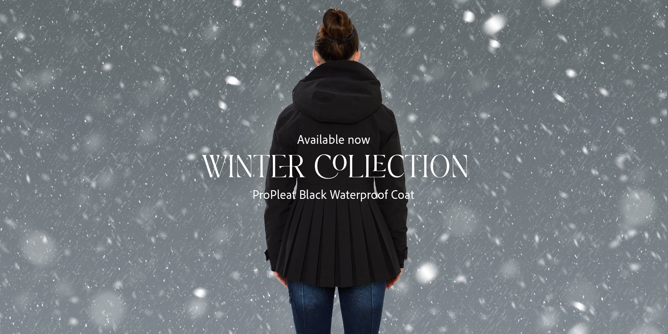 HORZEHOODS BLck Propleat riding coat