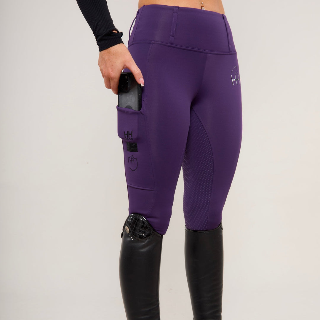 Purple Heavyweight Performance Leggings - Horzehoods5056725008215