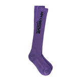 Purple Ribbed Performance Riding Socks - Horzehoods5056725009472