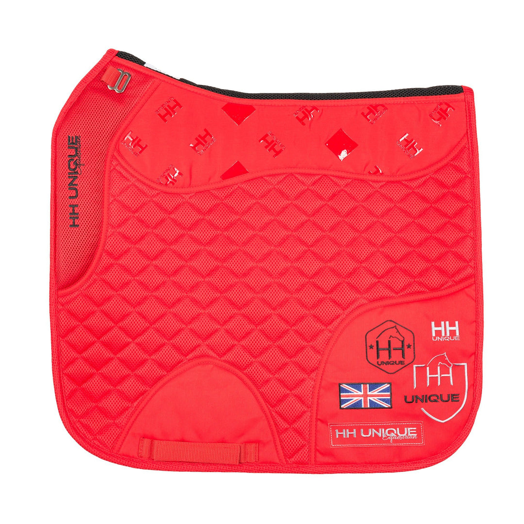 Red FlexiTabz™️ 4D Air Gel Performance Pad Dressage - Horzehoods5060521424520