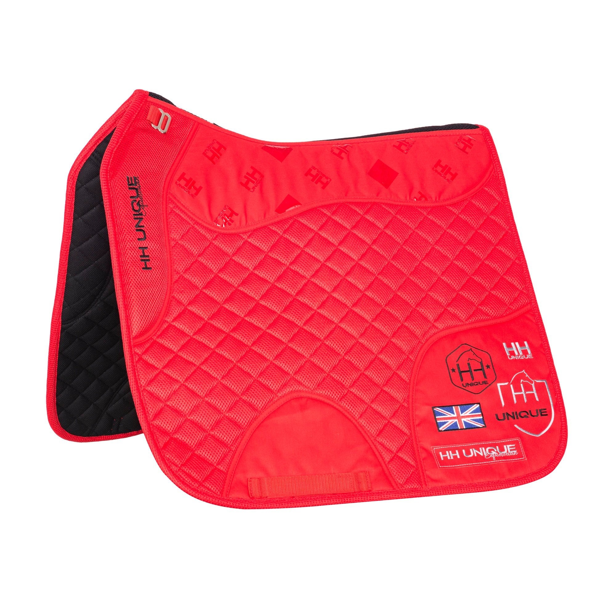 Red FlexiTabz™️ 4D Air Gel Performance Pad Dressage - Horzehoods5060521424520