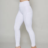 White Competition Leggings ContraFlex - Horzehoods5060521428245