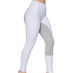 White Grey Competition Leggings - Horzehoods5060521422564