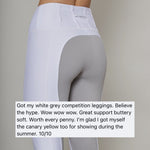 White Grey Competition Leggings - Horzehoods5060521422564