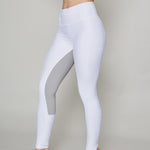 White Grey Competition Leggings - Horzehoods5060521422564