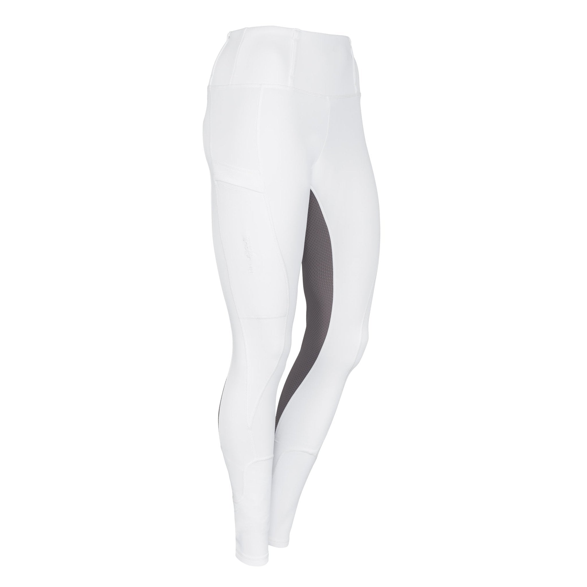 White Grey Competition Leggings - Horzehoods5056725001049