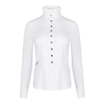 White Long Sleeve Tudor Shirt - Horzehoods5060521426999