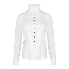 White Long Sleeve Tudor Shirt - Horzehoods5060521426999