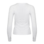 White Long Sleeve Vest Top - Horzehoods5056725001407