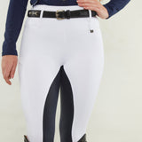 White Navy Seat Competition Leggings - Horzehoods5060521420973