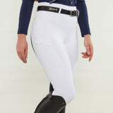 White Navy Seat Competition Leggings - Horzehoods5060521420973