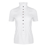 White Short Sleeve Tudor Shirt - Horzehoods5056725005511