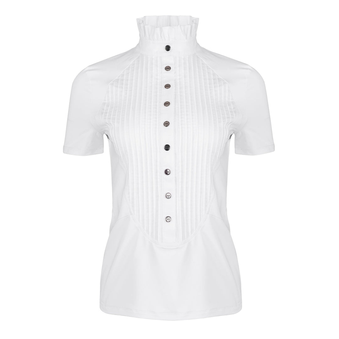 White Short Sleeve Tudor Shirt - Horzehoods5056725005511